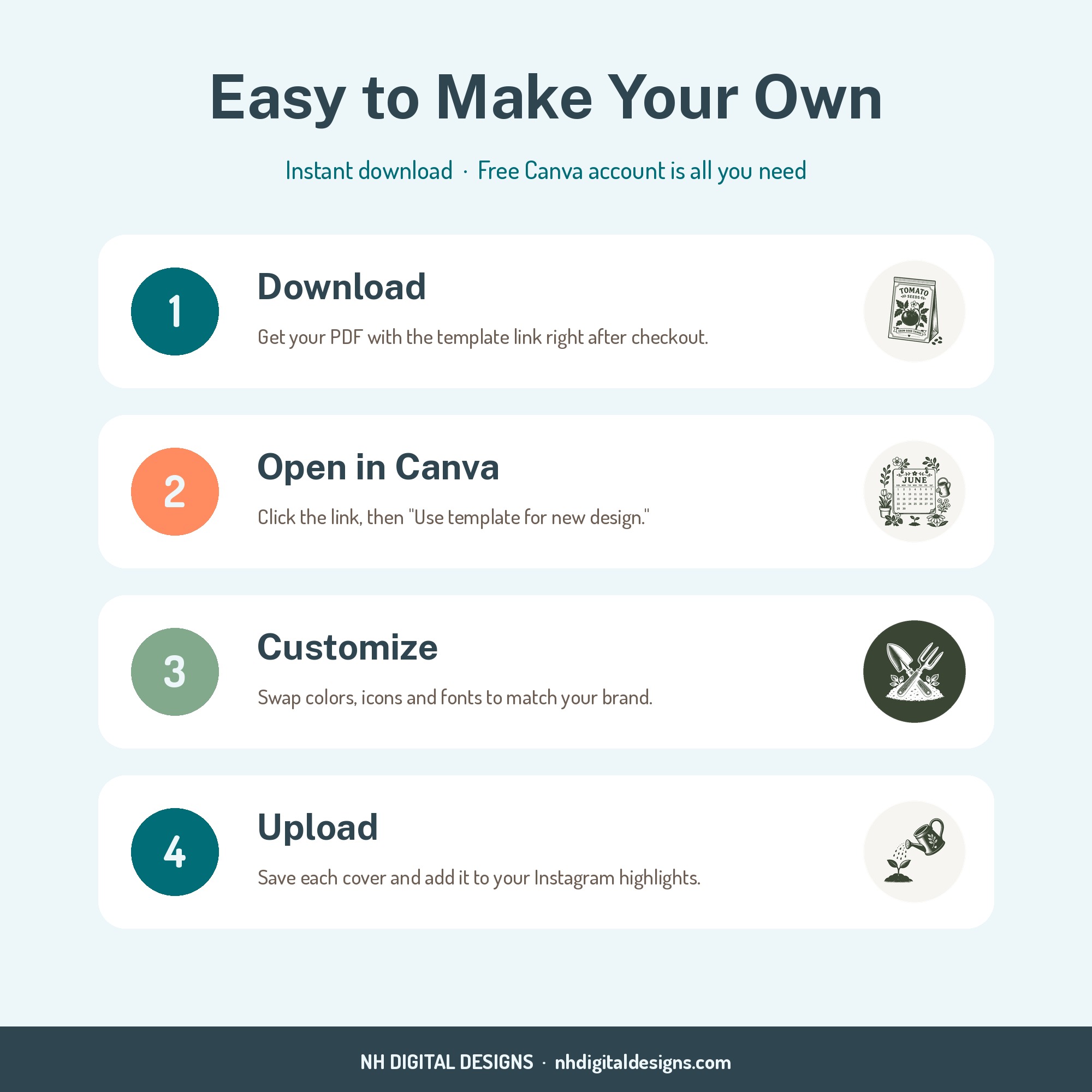 How to customize garden highlight covers in Canva in 4 steps